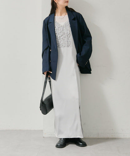 荷葉邊設計吊帶連衣裙