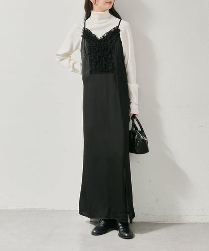 荷葉邊設計吊帶連衣裙