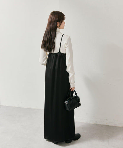 荷葉邊設計吊帶連衣裙