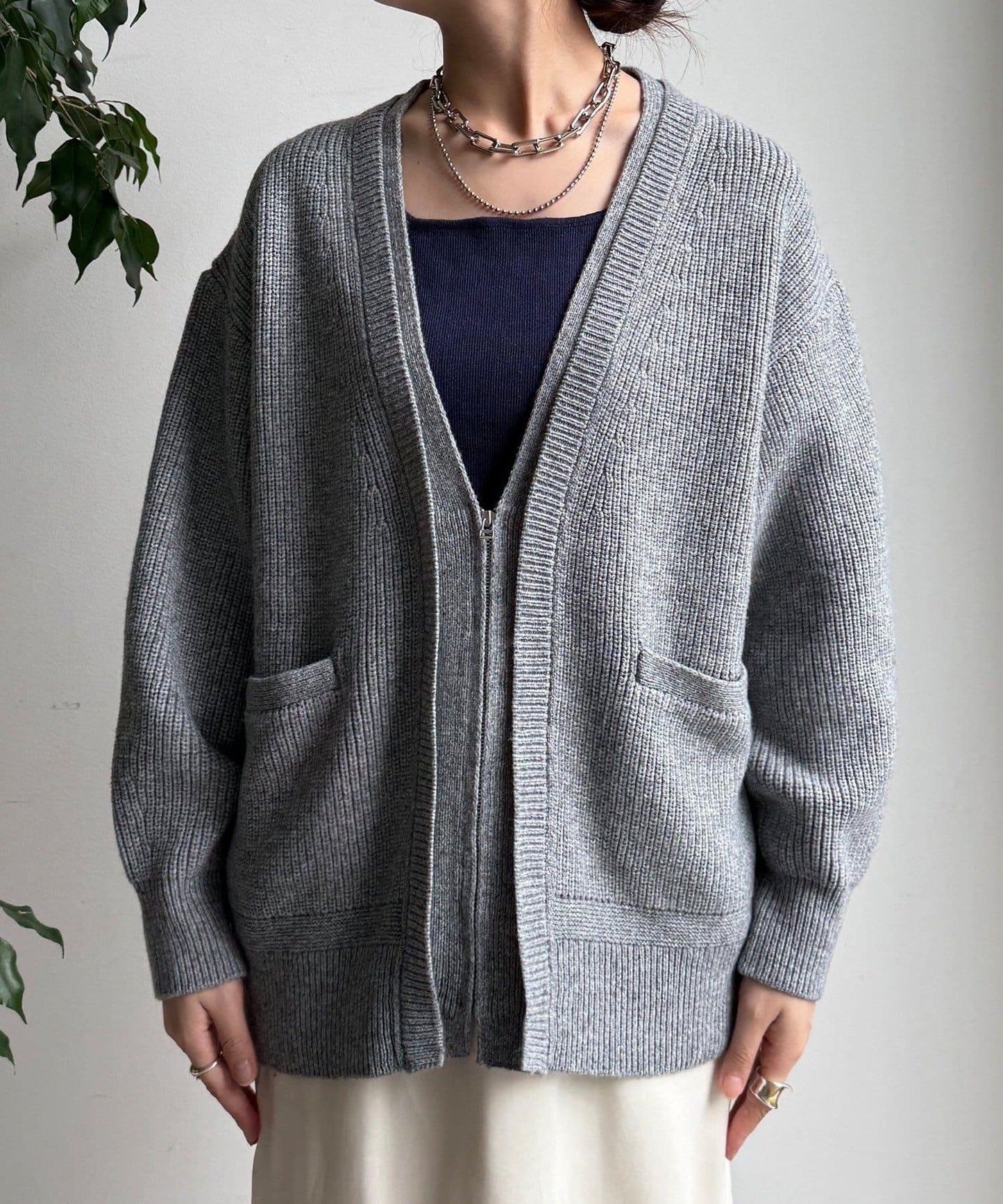 拉鍊針織開衫
