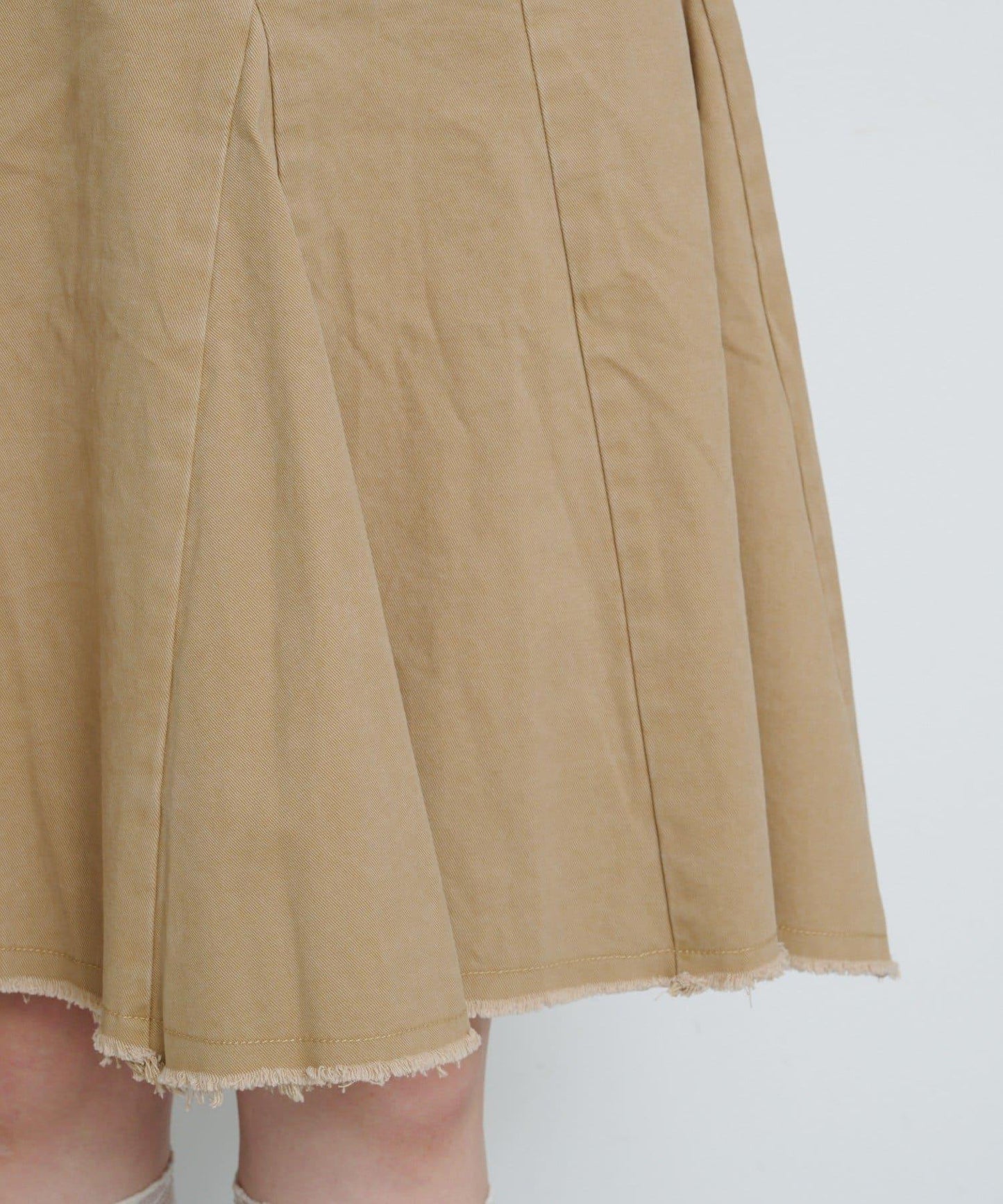 破洞不對稱中長裙