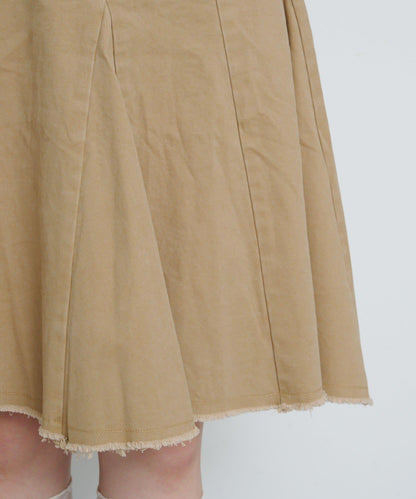 破洞不對稱中長裙