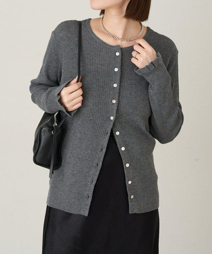 2WAY荷葉邊羅紋針織開衫