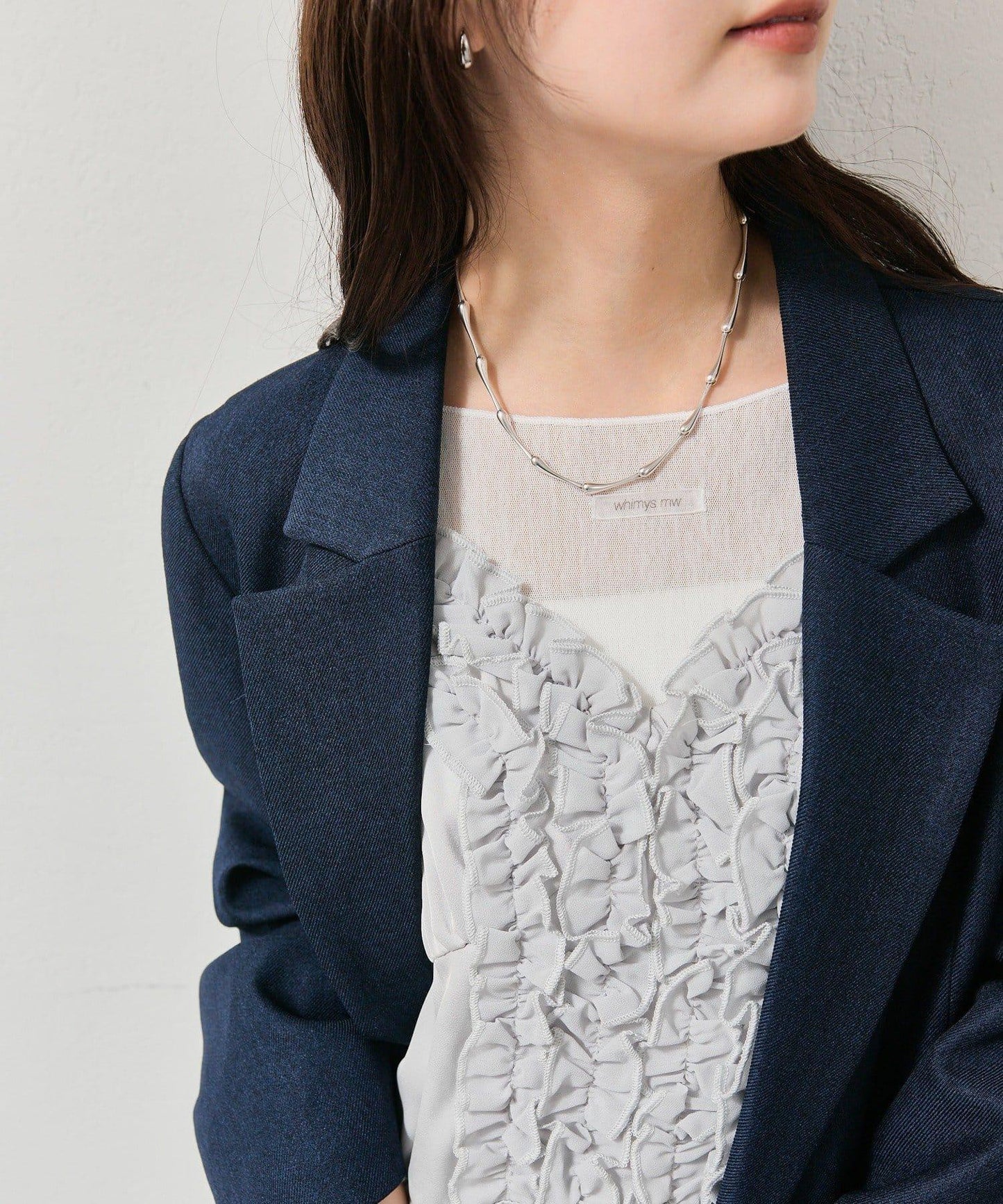 荷葉邊設計吊帶連衣裙