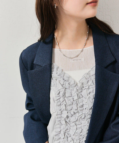 荷葉邊設計吊帶連衣裙