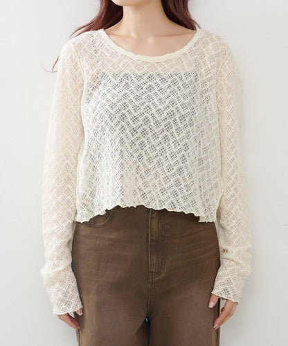 蕾絲兩穿開衫