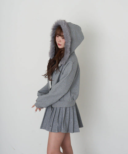 毛絨連帽衛衣