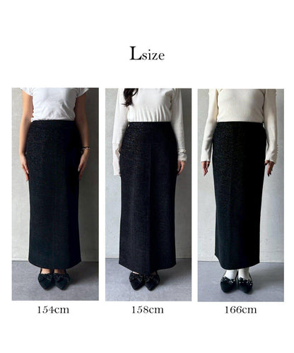 亮片燈芯絨長裙