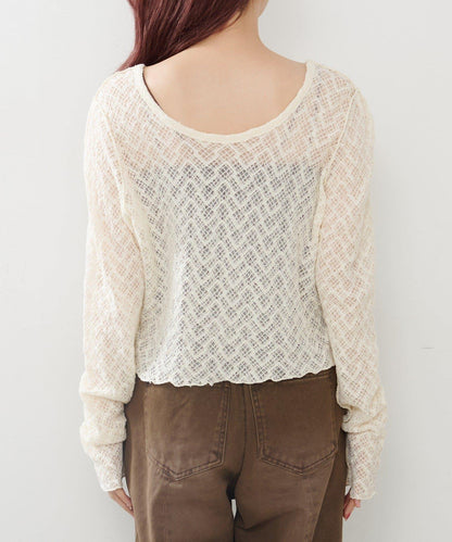 蕾絲兩穿開衫
