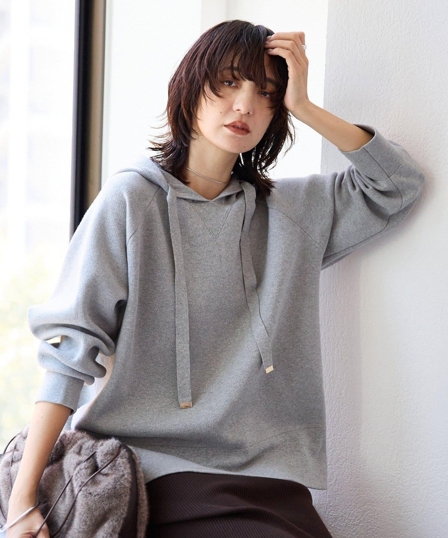 【長季節實用】衛衣風格連帽針織衫
