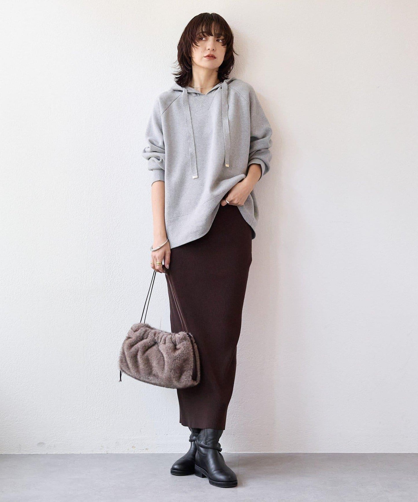 【長季節實用】衛衣風格連帽針織衫