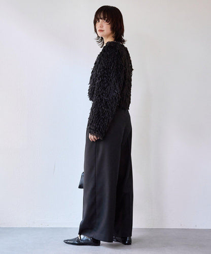 【趣味感十足】羽毛短款夾克