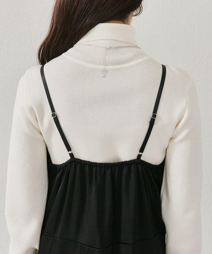 荷葉邊設計吊帶連衣裙