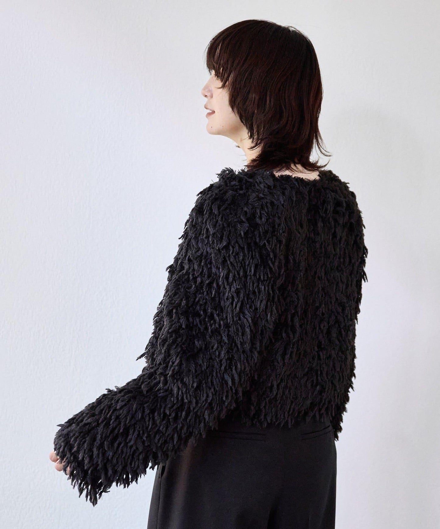 【趣味感十足】羽毛短款夾克