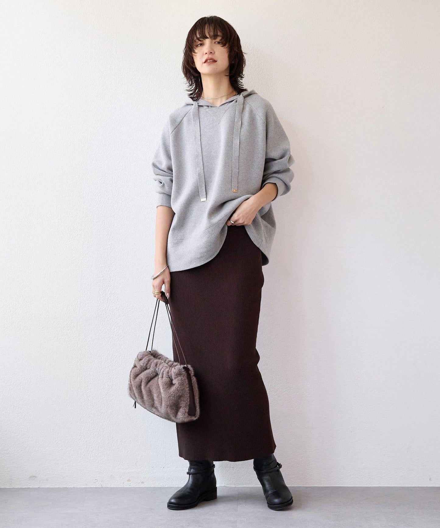 【長季節實用】衛衣風格連帽針織衫
