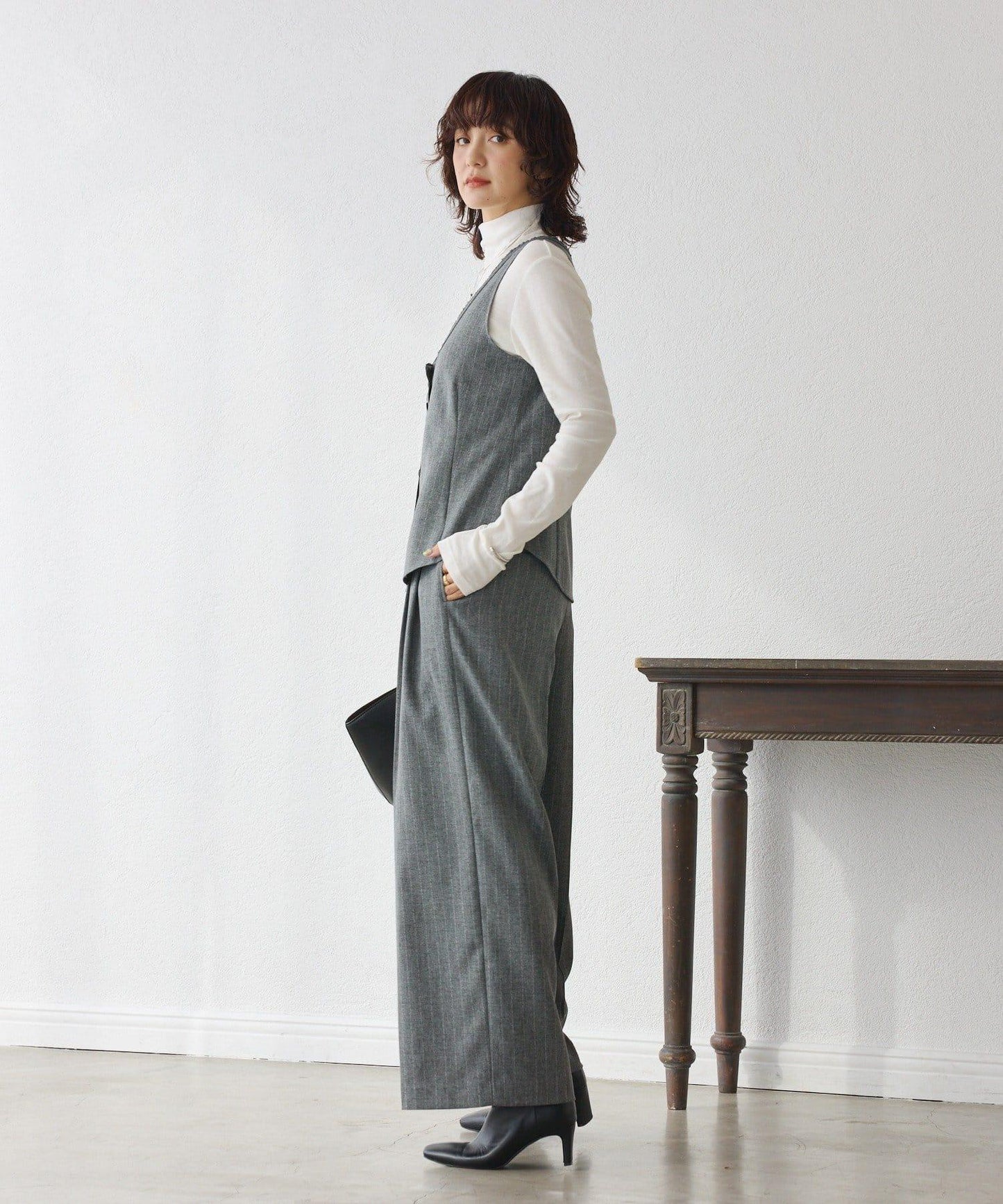 【可搭配套裝】羊毛斜紋馬甲