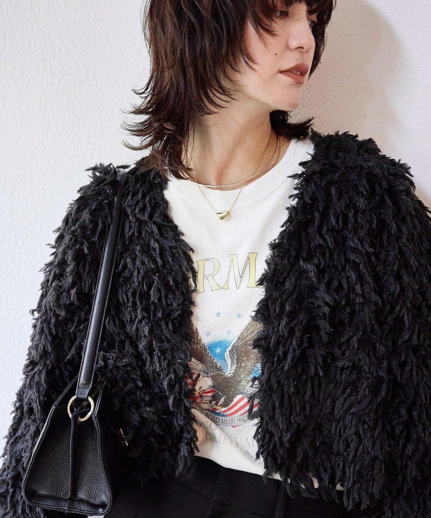 【趣味感十足】羽毛短款夾克