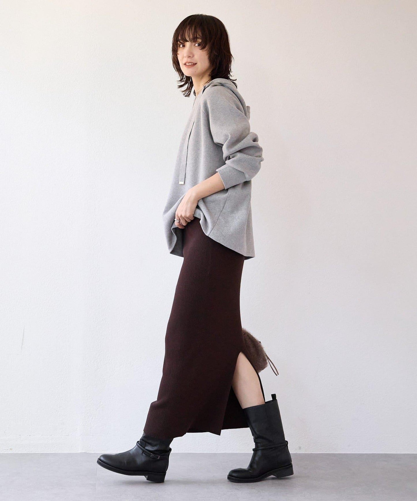 【長季節實用】衛衣風格連帽針織衫