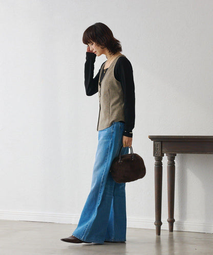 【可搭配套裝】羊毛斜紋馬甲