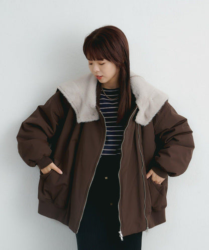 【パルクロ限定】K《AIR》I企劃2WAY拉鍊棉服夾克