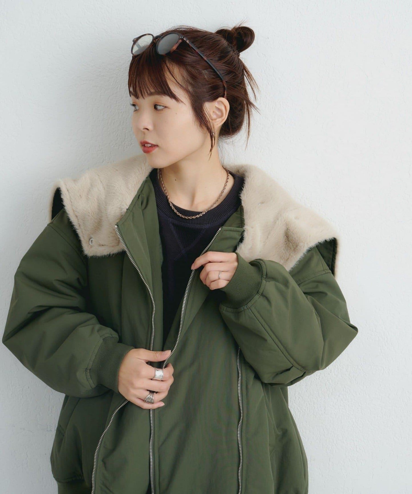 【パルクロ限定】K《AIR》I企劃2WAY拉鍊棉服夾克