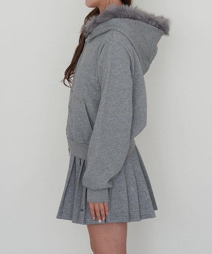 毛絨連帽衛衣