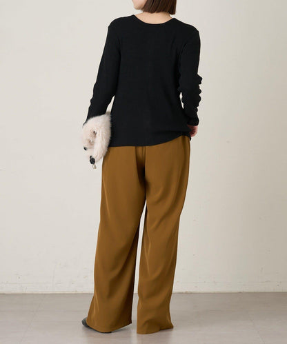 2WAY荷葉邊羅紋針織開衫