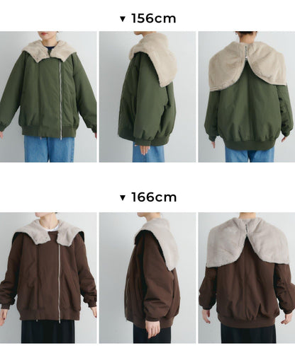 【パルクロ限定】K《AIR》I企劃2WAY拉鍊棉服夾克