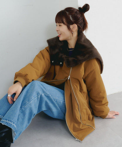 【パルクロ限定】K《AIR》I企劃2WAY拉鍊棉服夾克