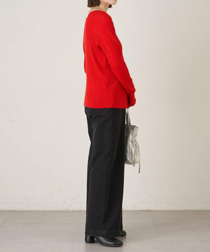 2WAY荷葉邊羅紋針織開衫