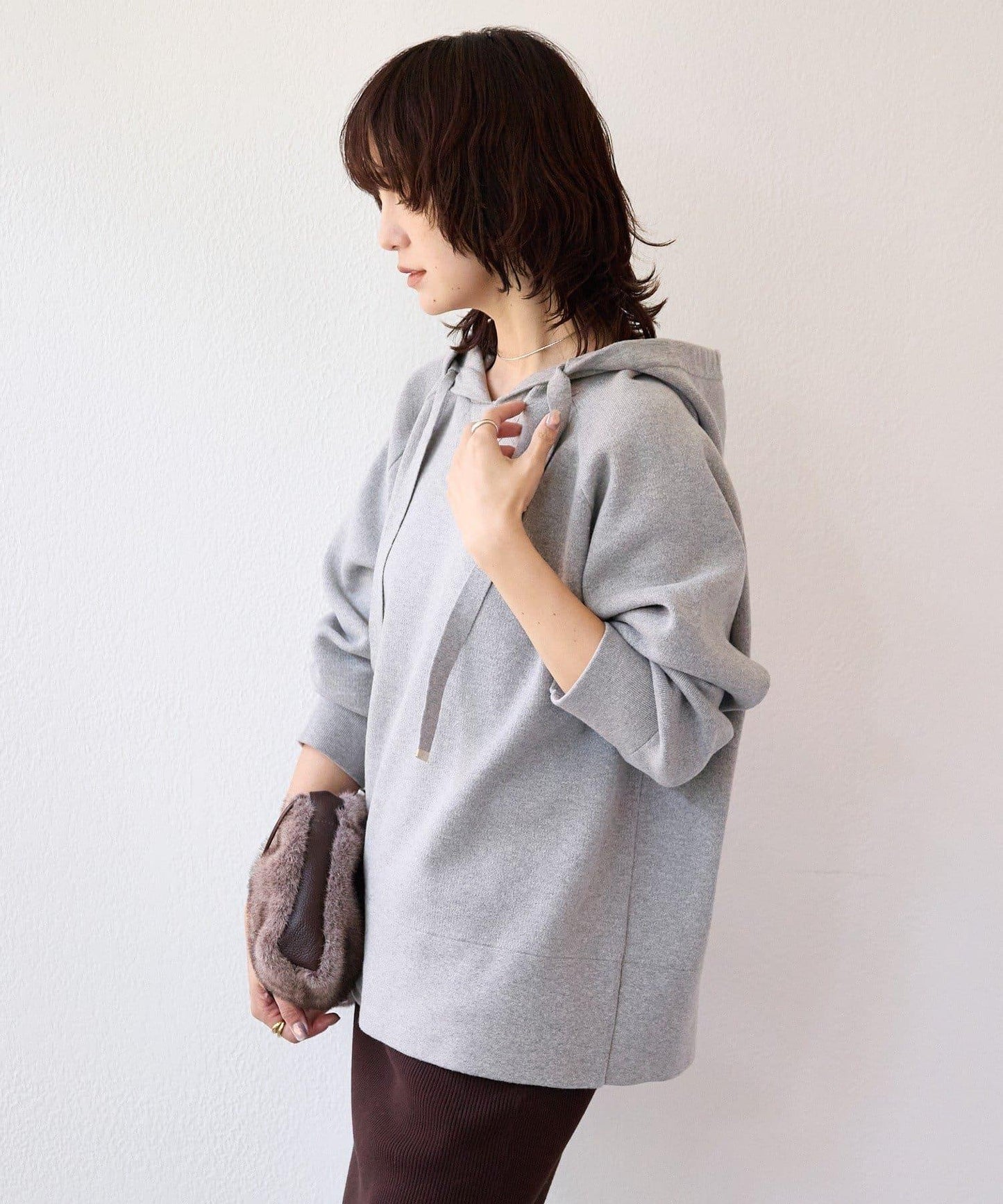 【長季節實用】衛衣風格連帽針織衫