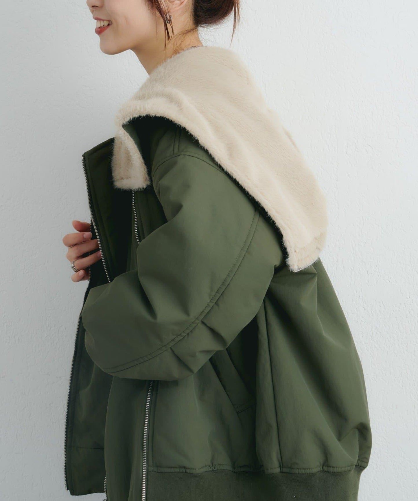 【パルクロ限定】K《AIR》I企劃2WAY拉鍊棉服夾克