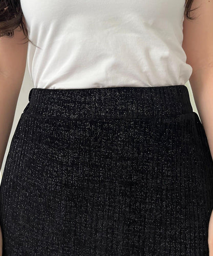 亮片燈芯絨長裙