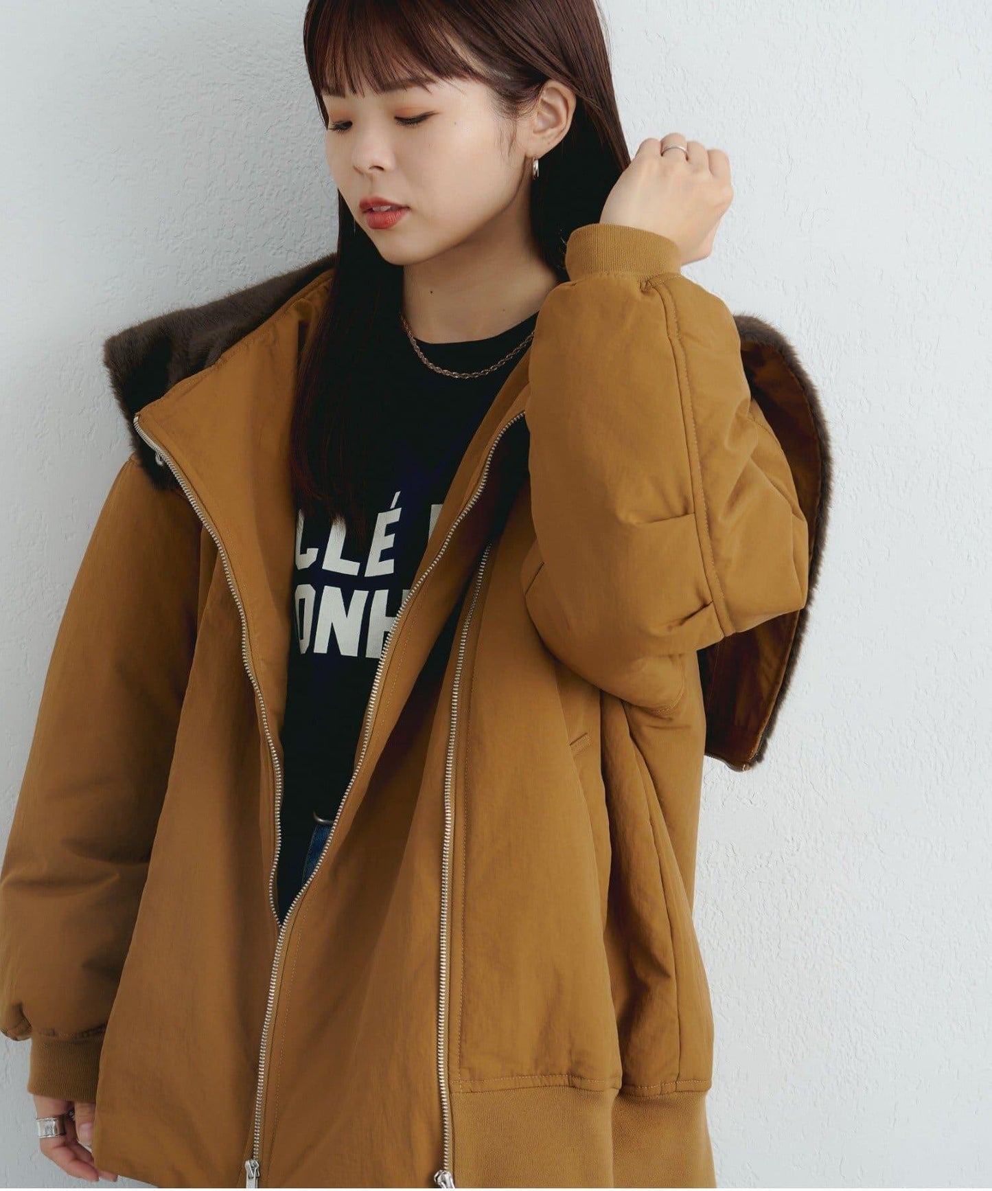 【パルクロ限定】K《AIR》I企劃2WAY拉鍊棉服夾克