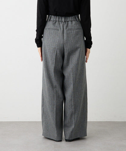 【可搭配套裝】羊毛斜紋雙褶長褲