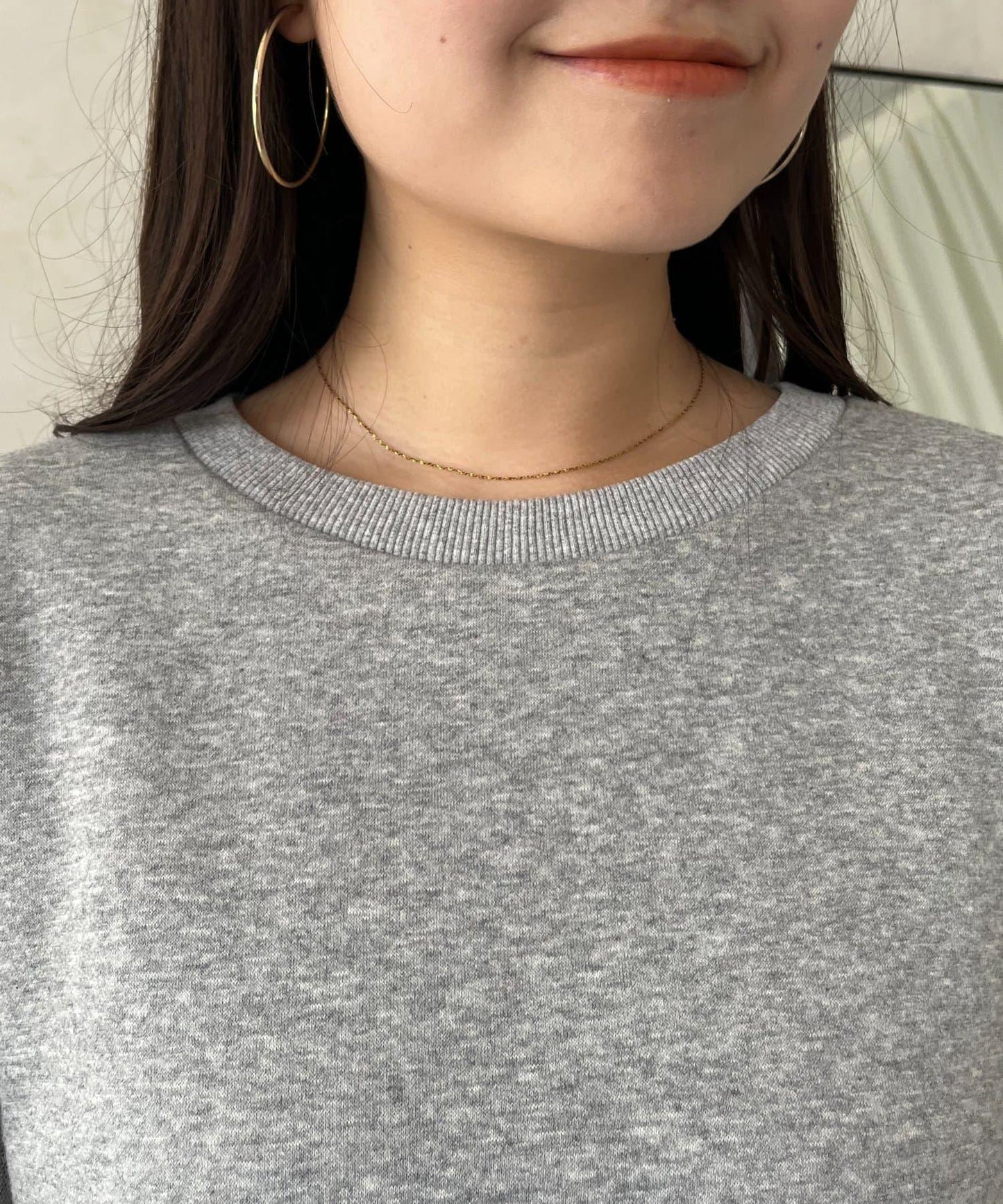 袖部網紗珍珠荷葉邊衛衣