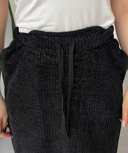 亮片燈芯絨長裙