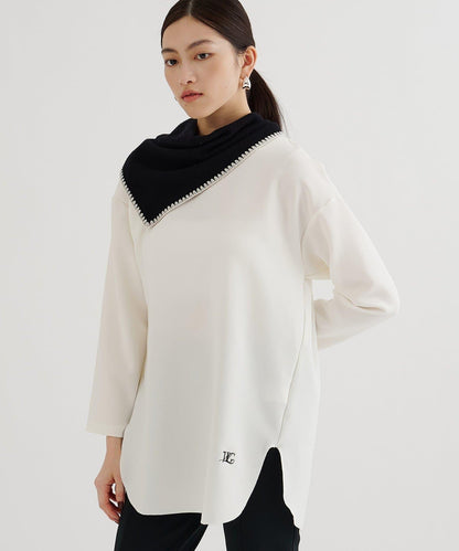 刺繡雪紡套頭衫