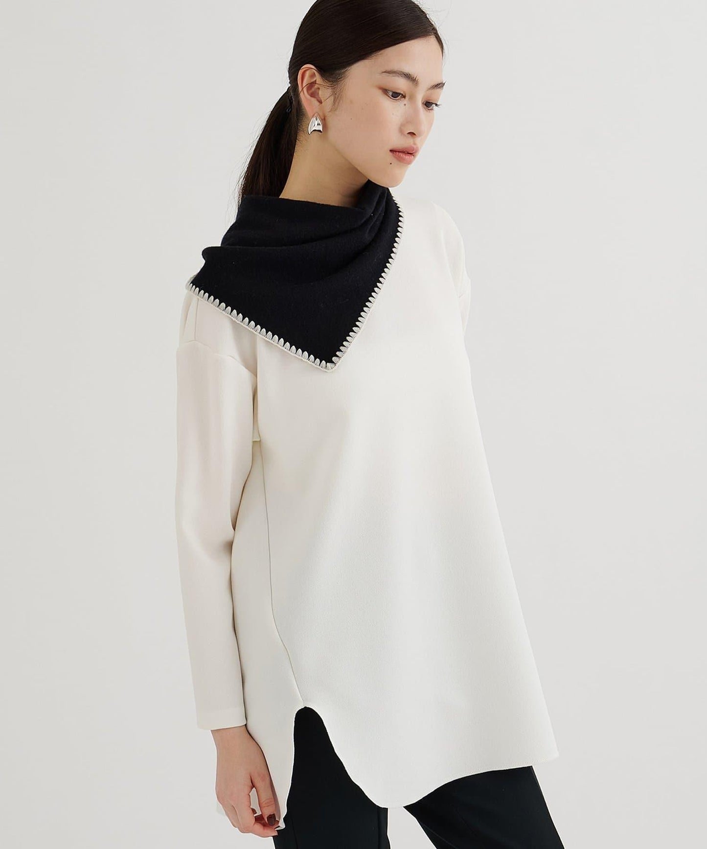 刺繡雪紡套頭衫