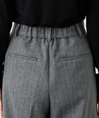 【可搭配套裝】羊毛斜紋雙褶長褲