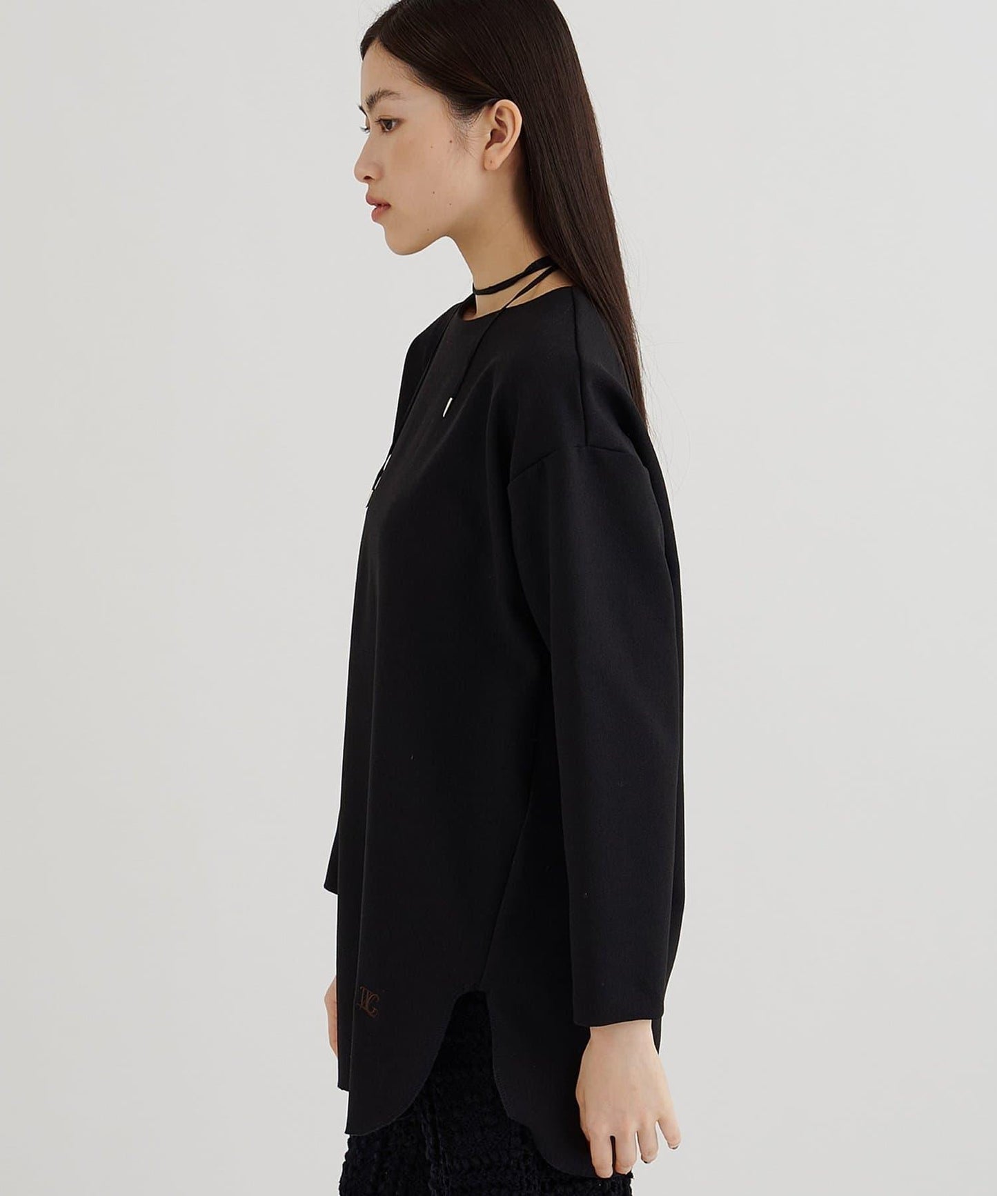 刺繡雪紡套頭衫