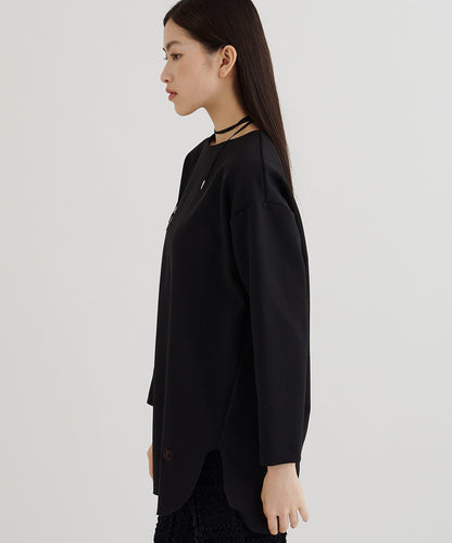 刺繡雪紡套頭衫