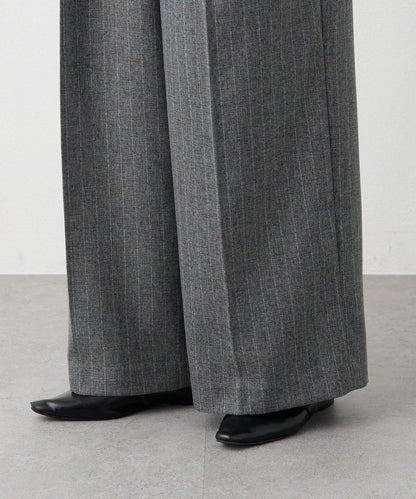 【可搭配套裝】羊毛斜紋雙褶長褲