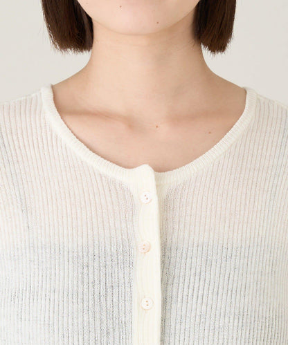 2WAY荷葉邊羅紋針織開衫