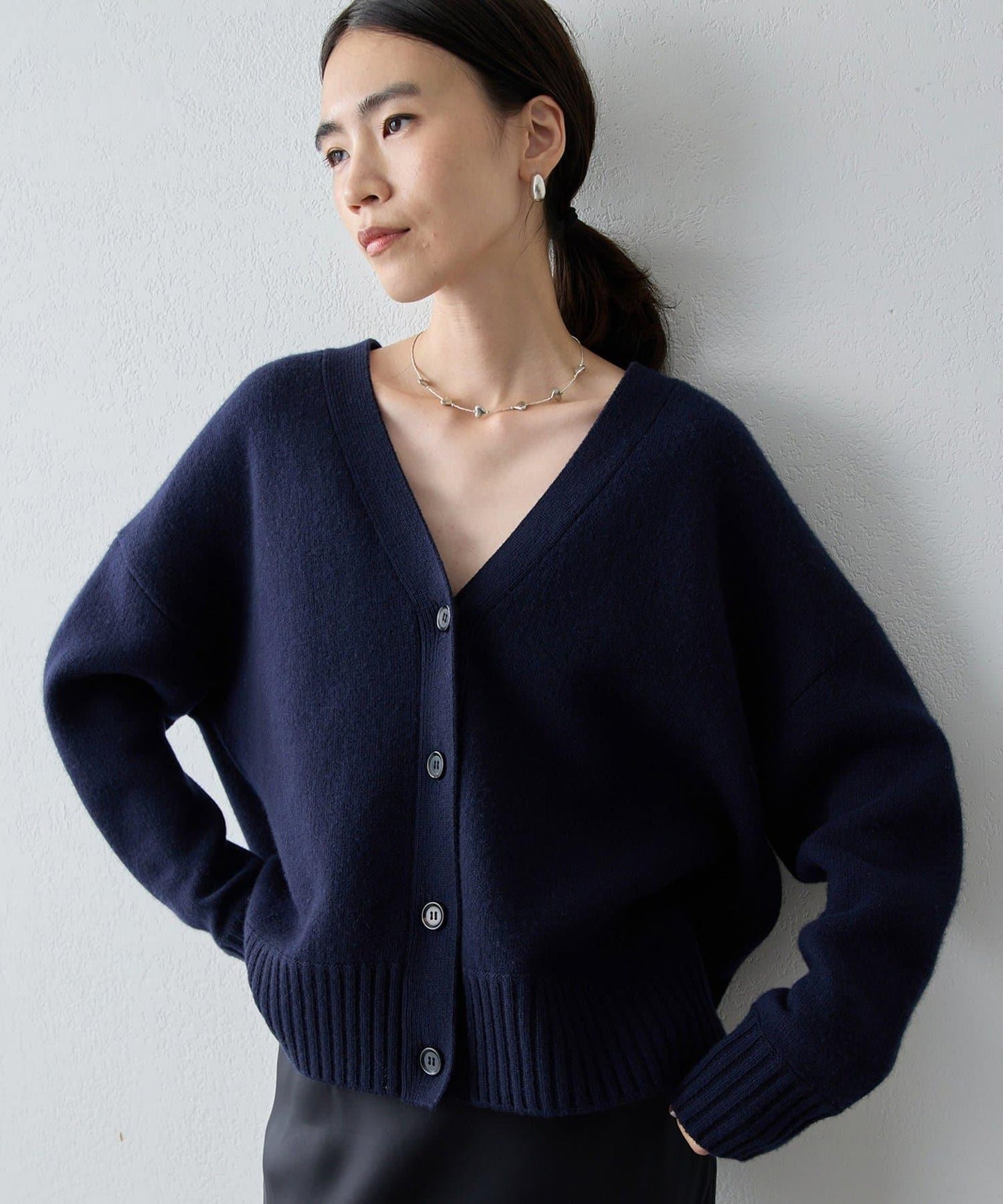 【Drawing Numbers】接結寬鬆V領開衫