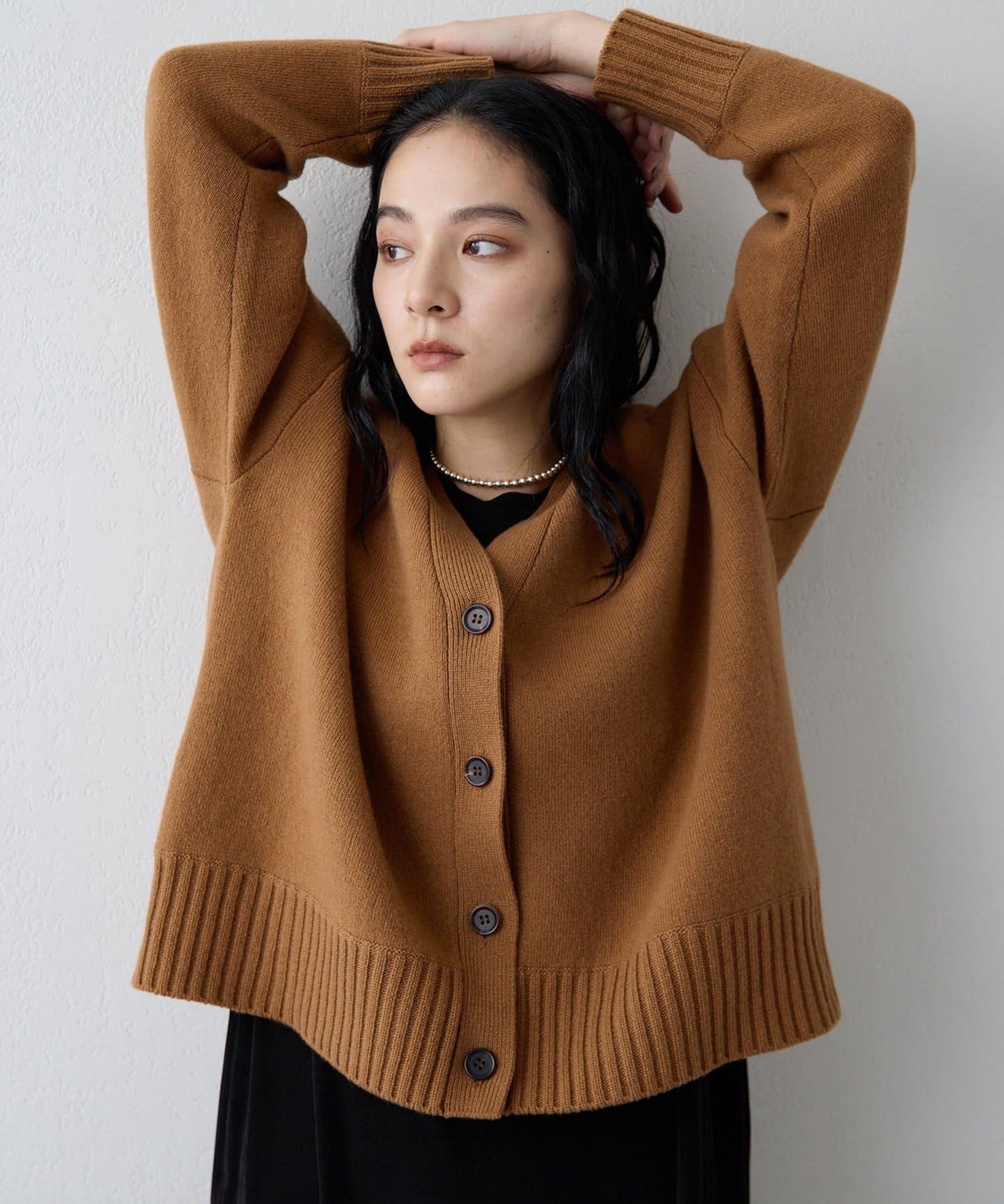 【Drawing Numbers】接結寬鬆V領開衫