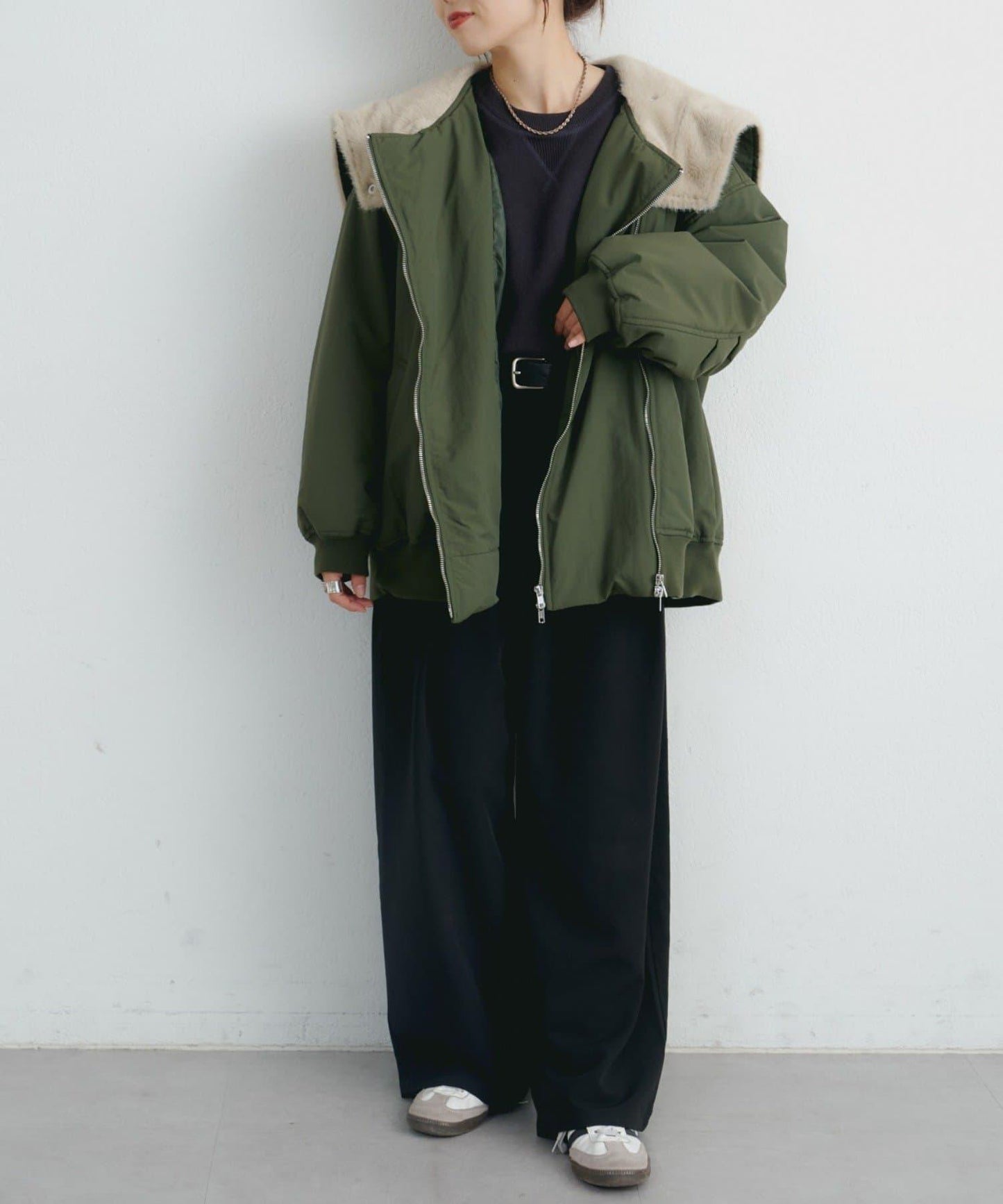 【パルクロ限定】K《AIR》I企劃2WAY拉鍊棉服夾克