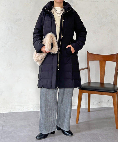 彈力長款羽絨服