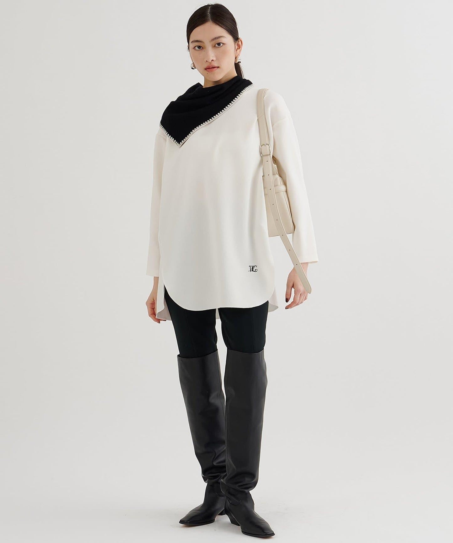 刺繡雪紡套頭衫