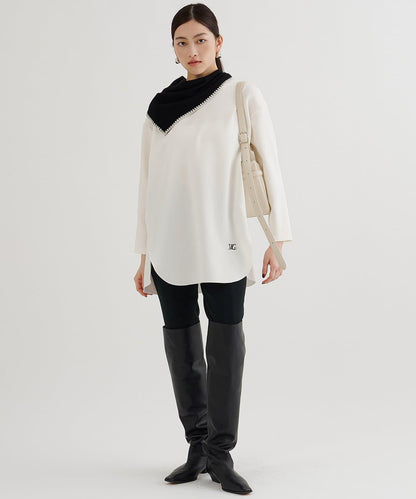 刺繡雪紡套頭衫